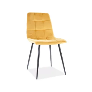 Krzesło mila velvet czarny stelaż/curry bluvel 68