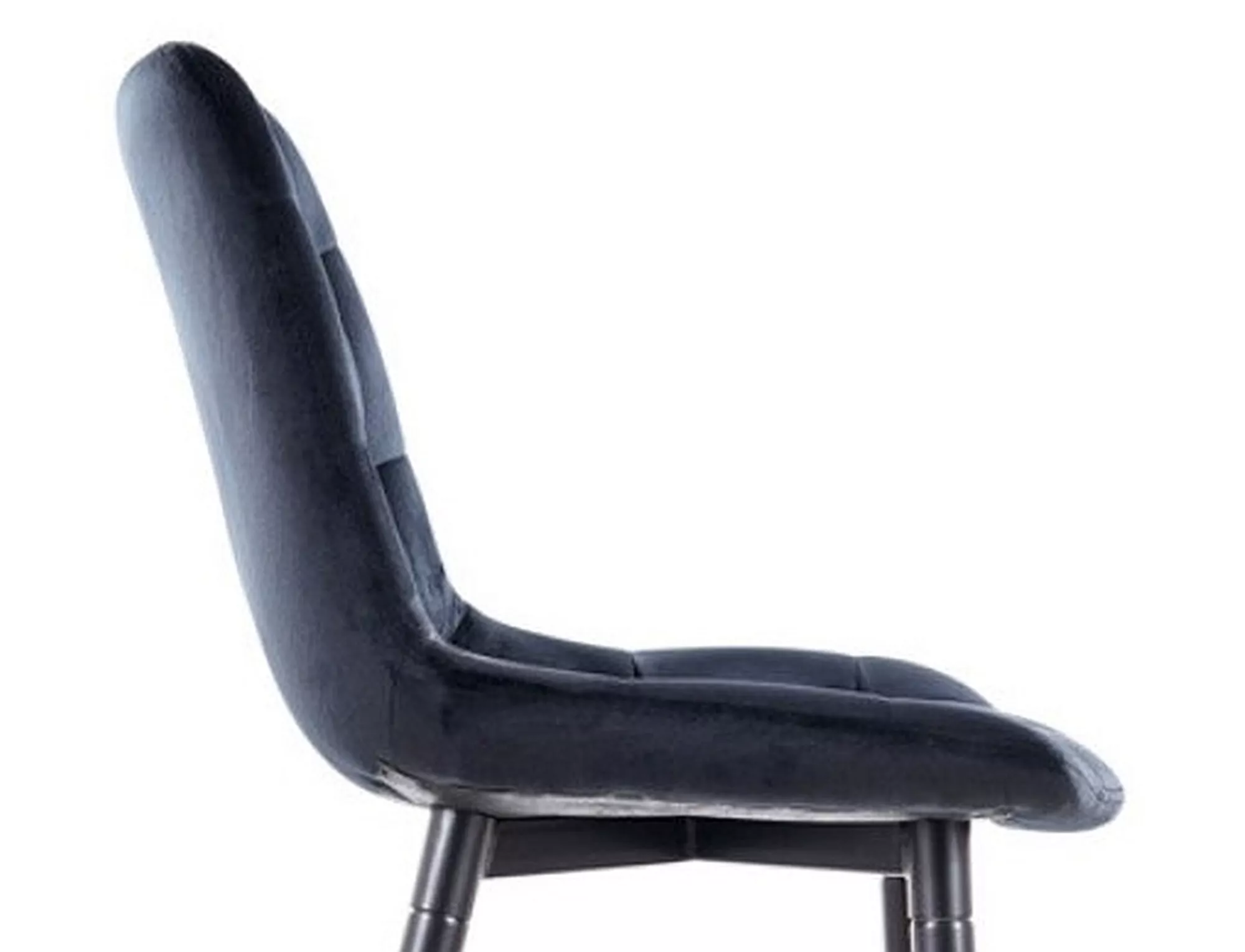 Półhoker chic h-2 velvet czarny stelaż / czarny bluvel 19