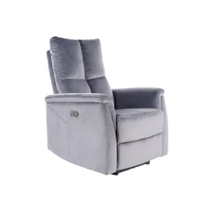 Fotel rozkładany neptun velvet szary bluvel 14