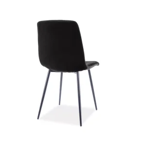 Krzesło mila velvet czarny stelaż/czarny bluvel 19