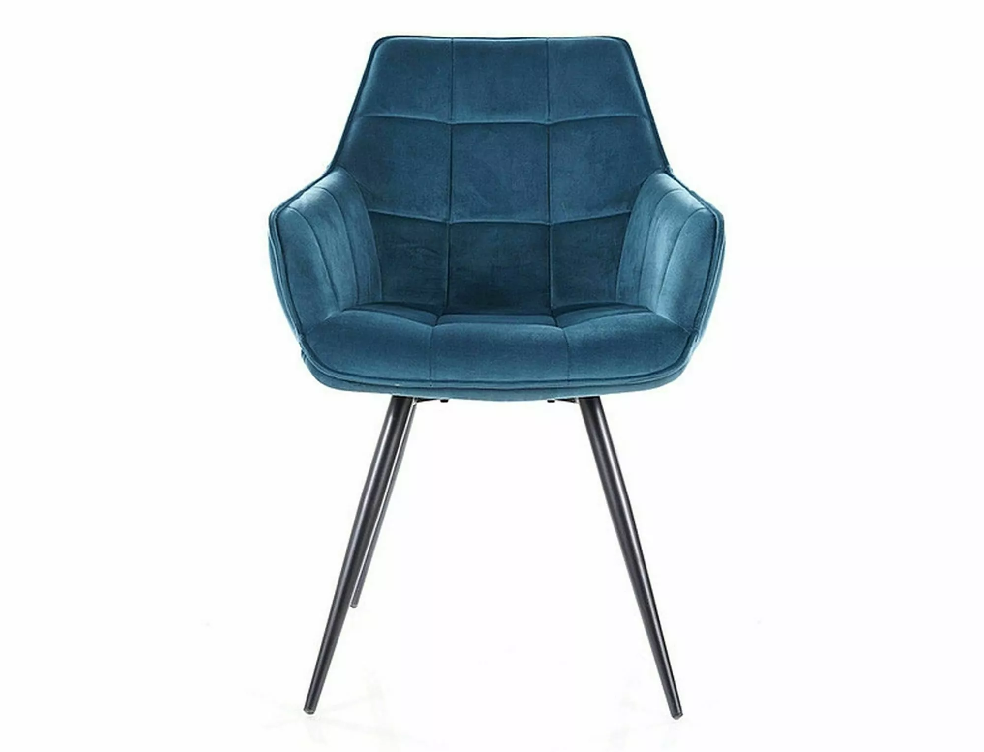 Krzesło lilia velvet czarny stelaż/turkus bluvel 85