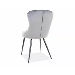 Krzesło lotus velvet czarny stelaż/szary bluvel 14