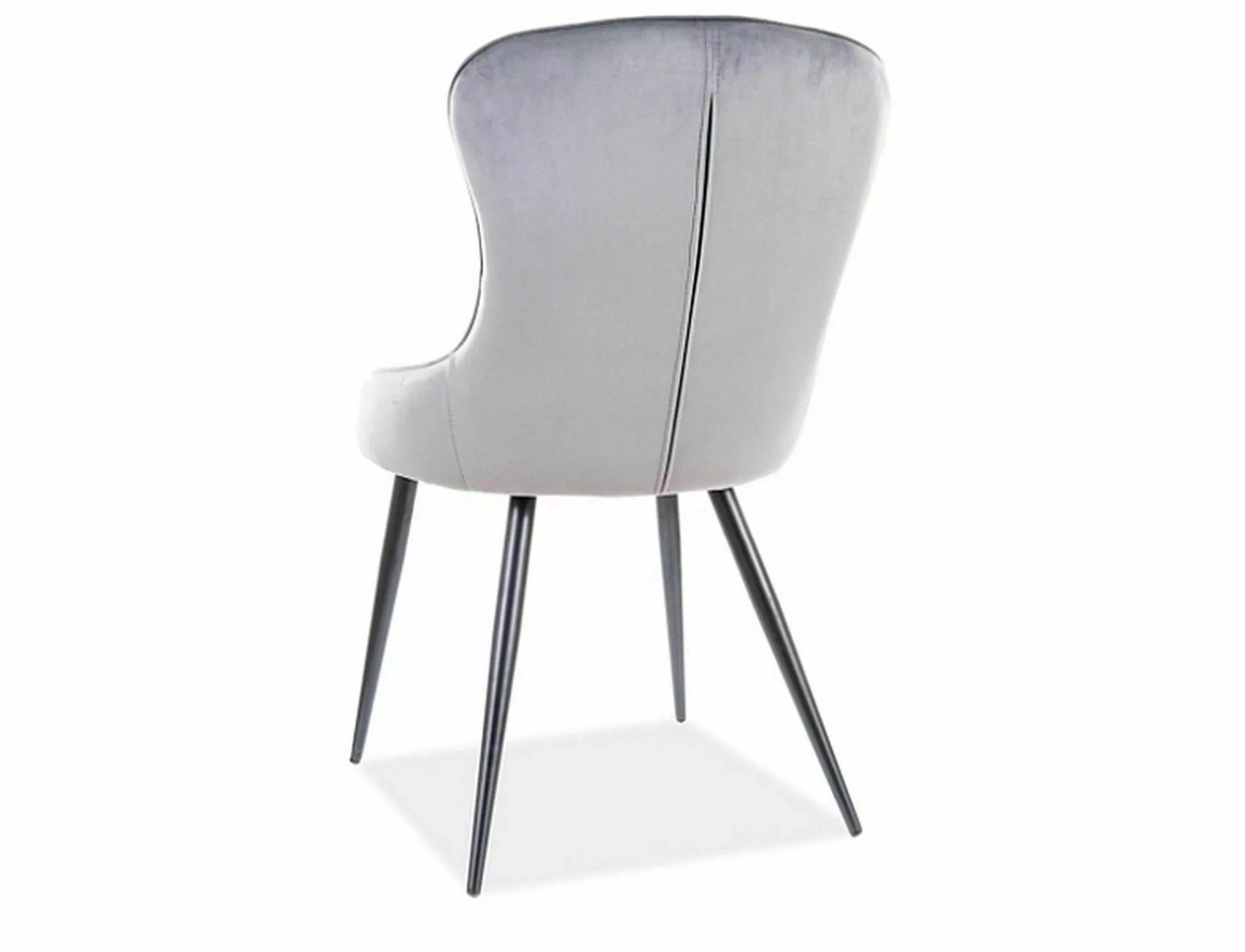 Krzesło lotus velvet czarny stelaż/szary bluvel 14