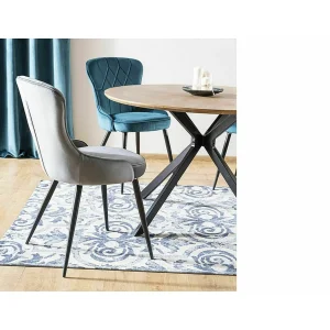 Krzesło lotus velvet czarny stelaż/szary bluvel 14