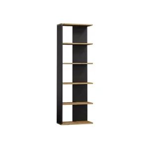 Regał corner dąb wotan+czarny 170x60