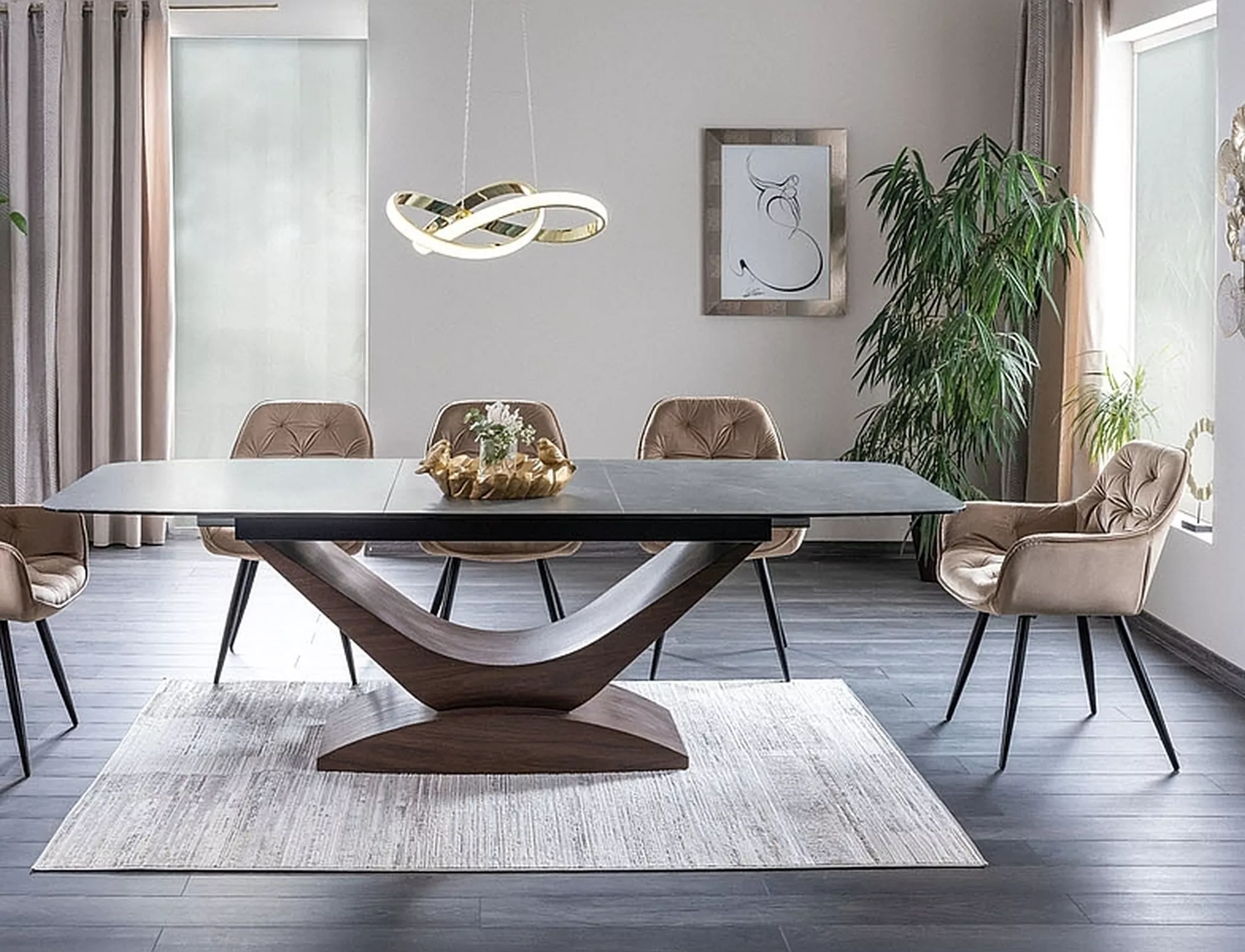 Krzesło cherry velvet czarny stelaż/beż bluvel 28