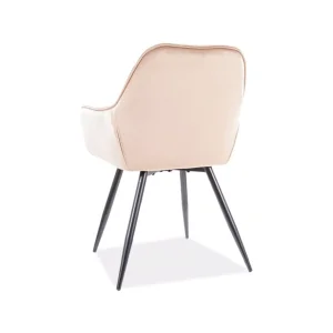 Krzesło cherry velvet czarny stelaż/beż bluvel 28