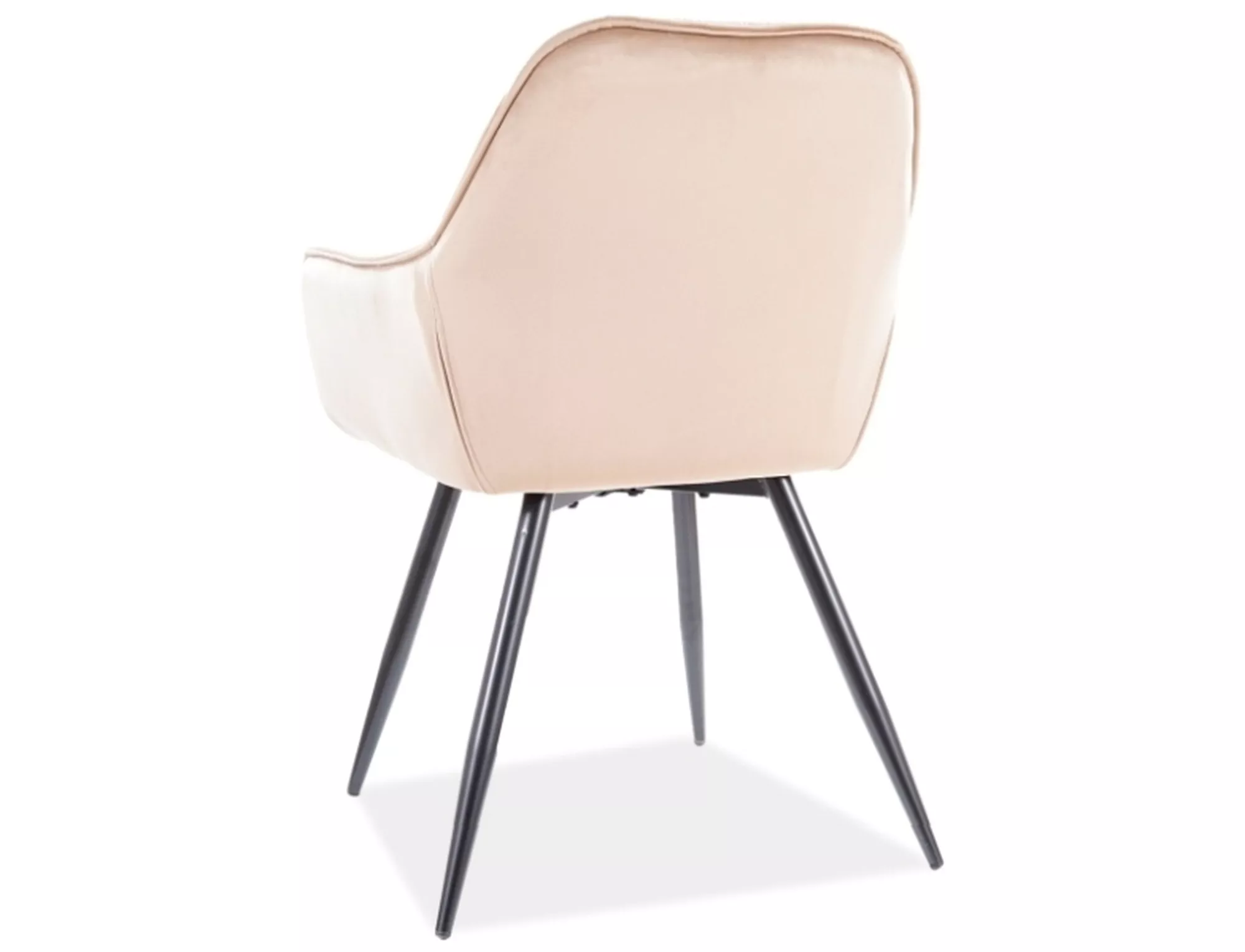 Krzesło cherry velvet czarny stelaż/beż bluvel 28