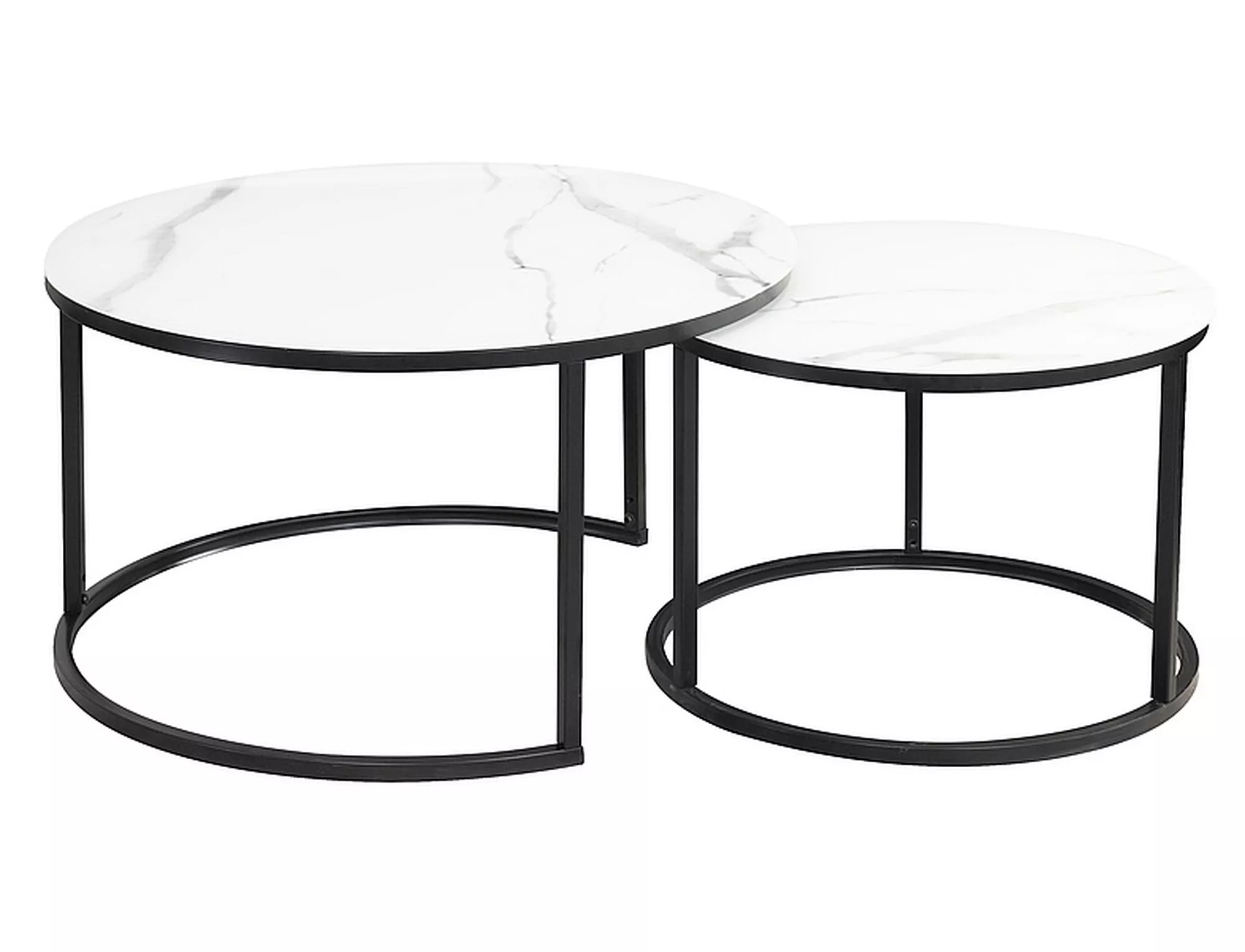 ława atlanta c biały mat efekt marmuru / czarny mat zestaw