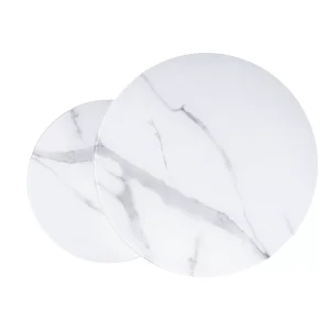 ława atlanta c biały mat efekt marmuru / czarny mat zestaw