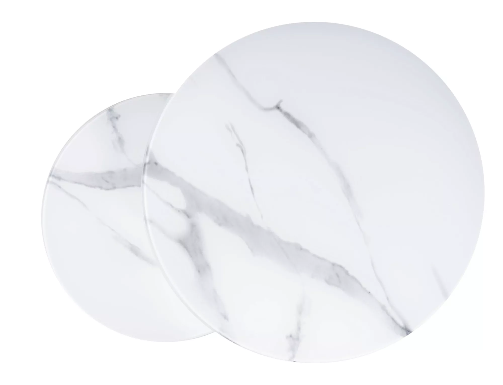 ława atlanta c biały mat efekt marmuru / czarny mat zestaw