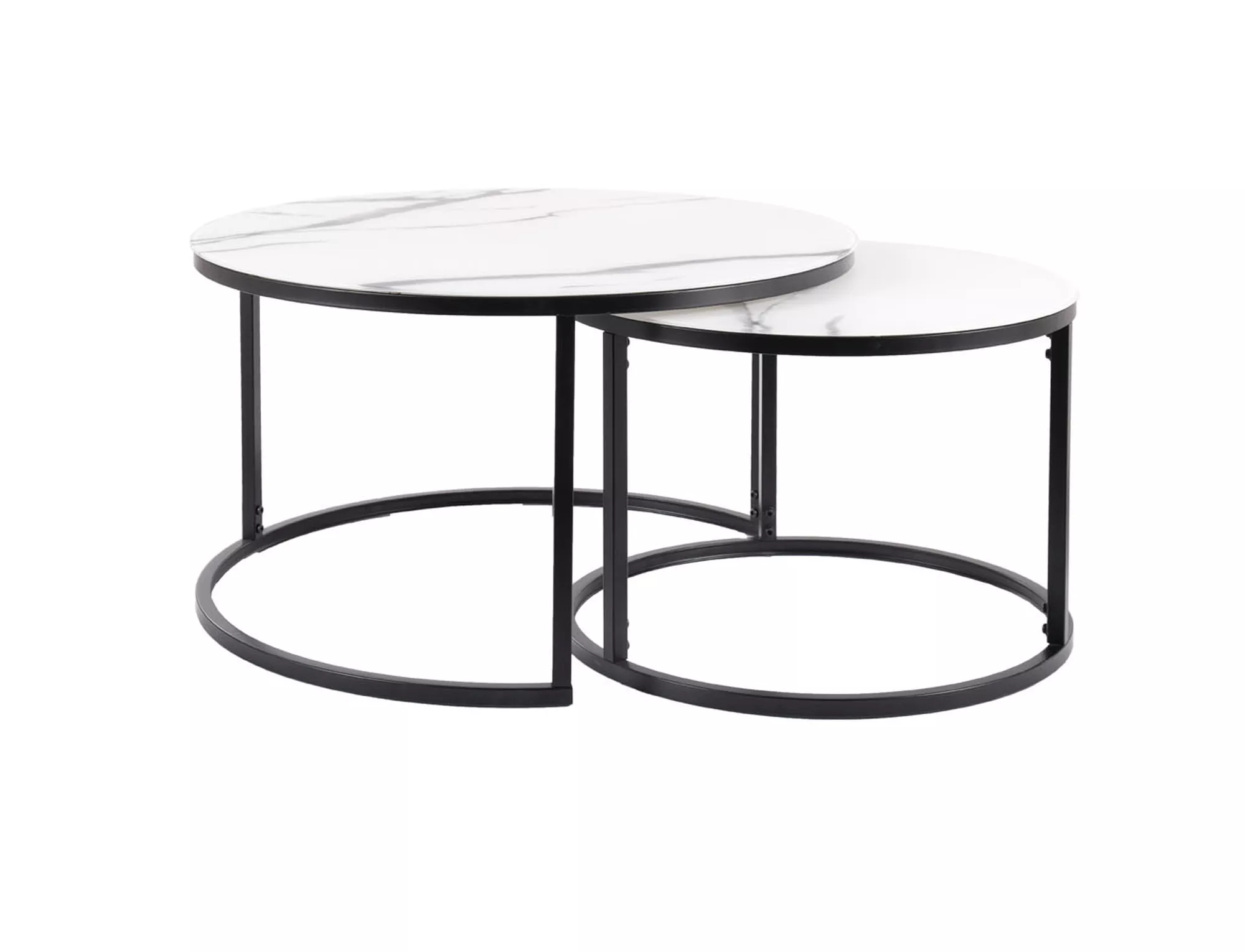 ława atlanta c biały mat efekt marmuru / czarny mat zestaw