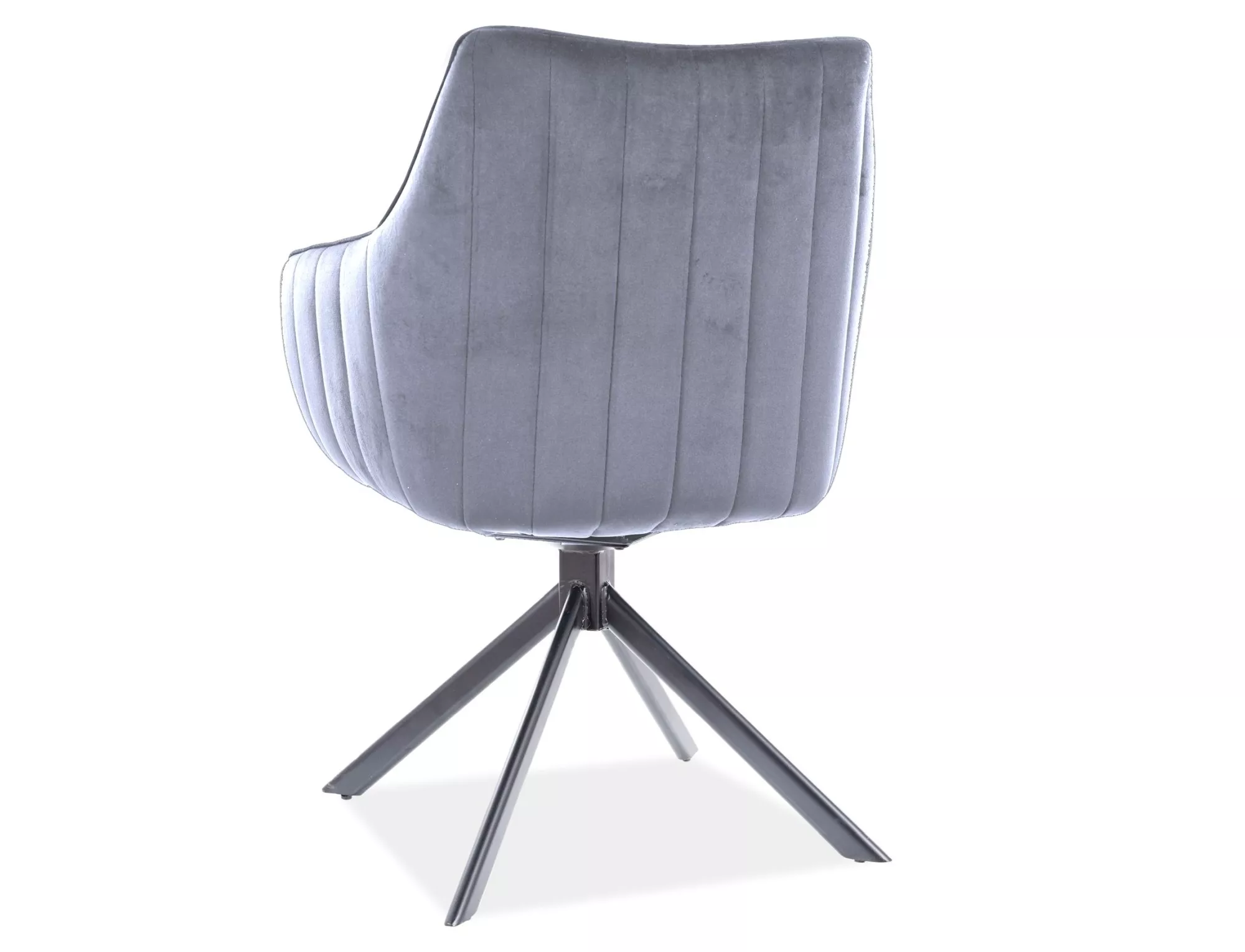 Krzesło azalia velvet czarny stelaż/szary bluvel 14