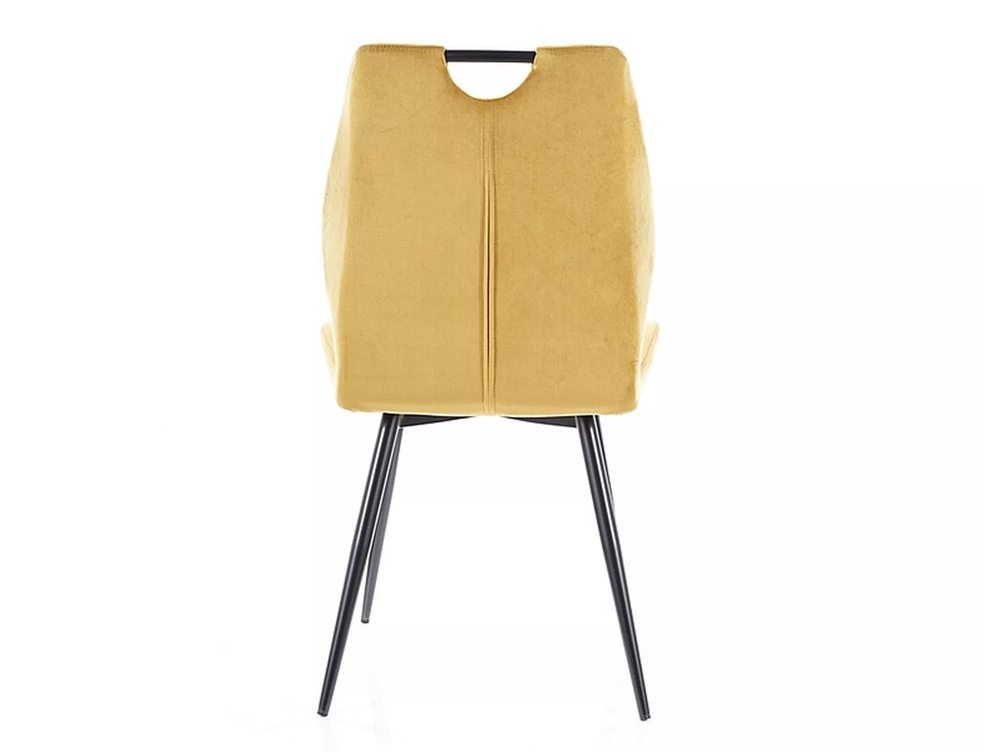 Krzesło arco velvet czarny stelaż / curry bluvel 68