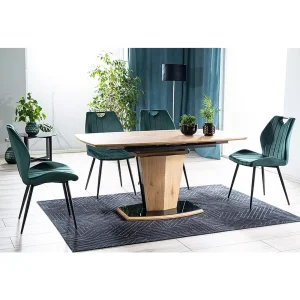 Krzesło arco velvet czarny stelaż / zielony bluvel78