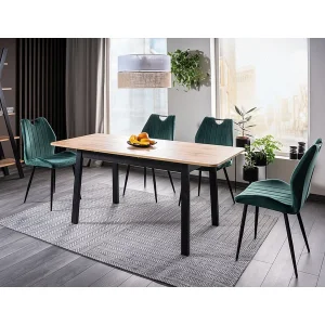 Krzesło arco velvet czarny stelaż / zielony bluvel78