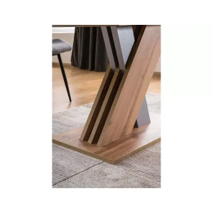 Stół exel dąb wotan / srebrny 140(180)x85 (d)