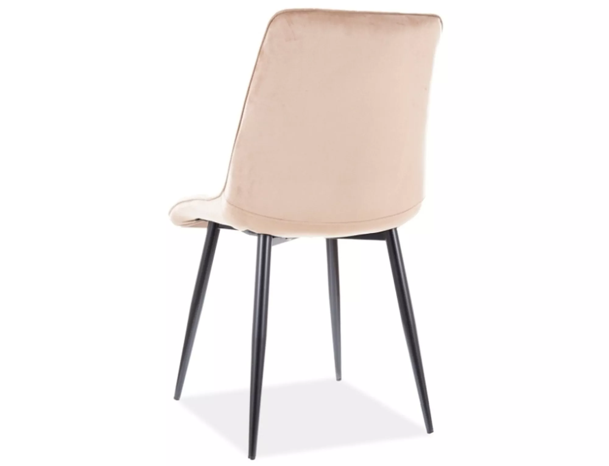 Krzesło chic velvet czarny stelaż / beż bluvel 28