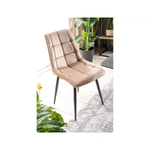 Krzesło chic velvet czarny stelaż / beż bluvel 28