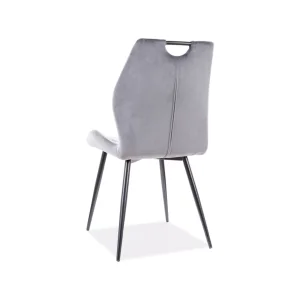 Krzesło arco velvet czarny stelaż/szary bluvel 14
