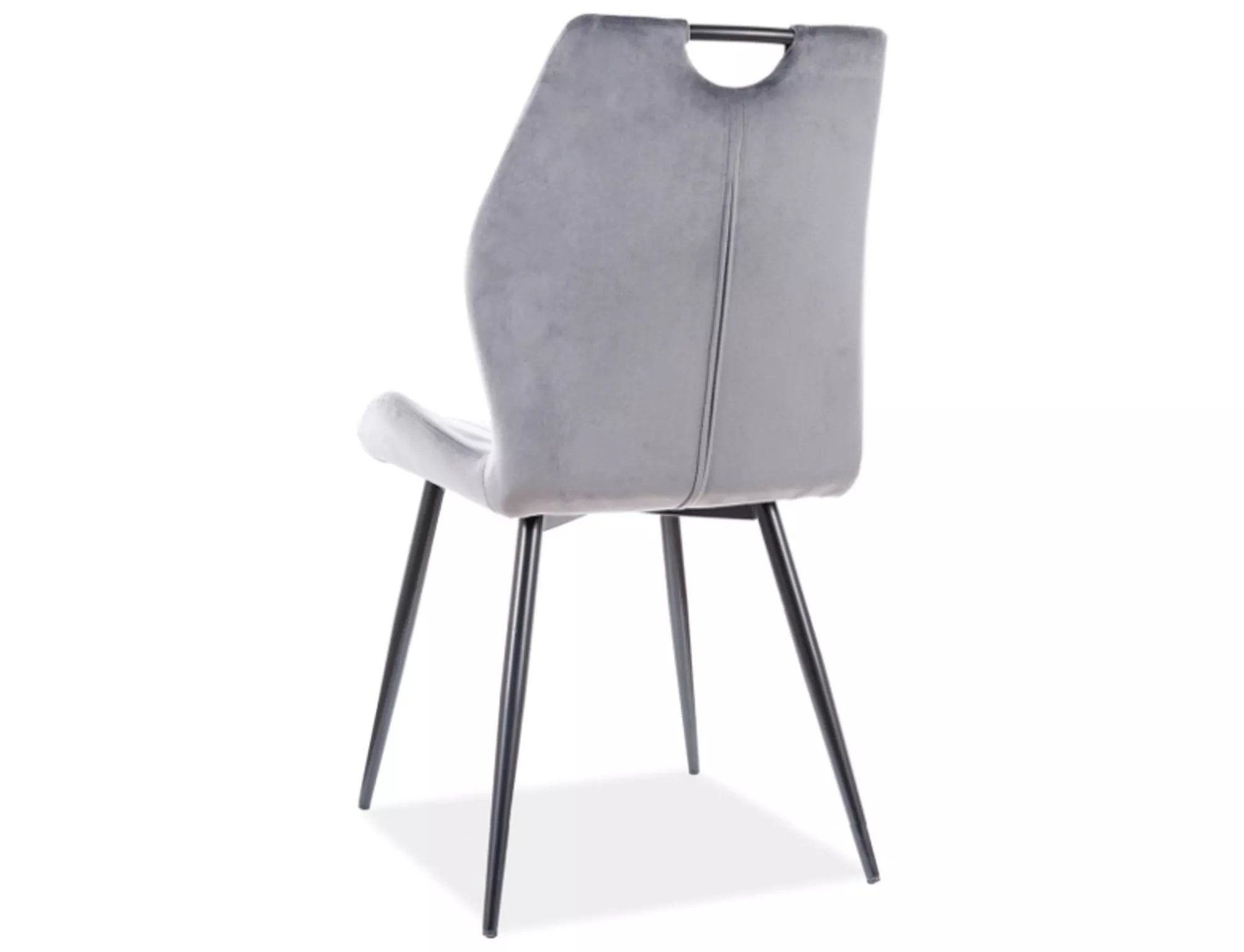 Krzesło arco velvet czarny stelaż/szary bluvel 14