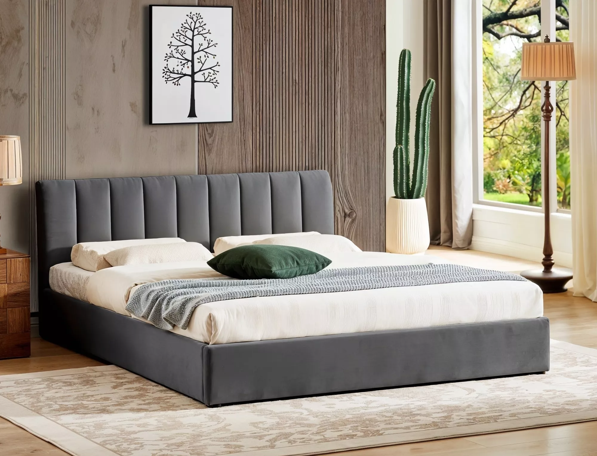 łóżko montreal velvet 160x200 kolor szary tap.192