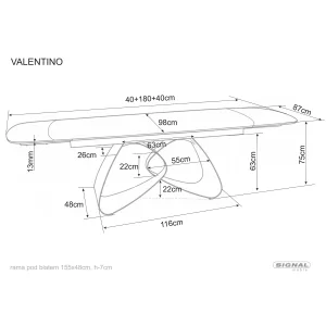 Stół valentino ceramic