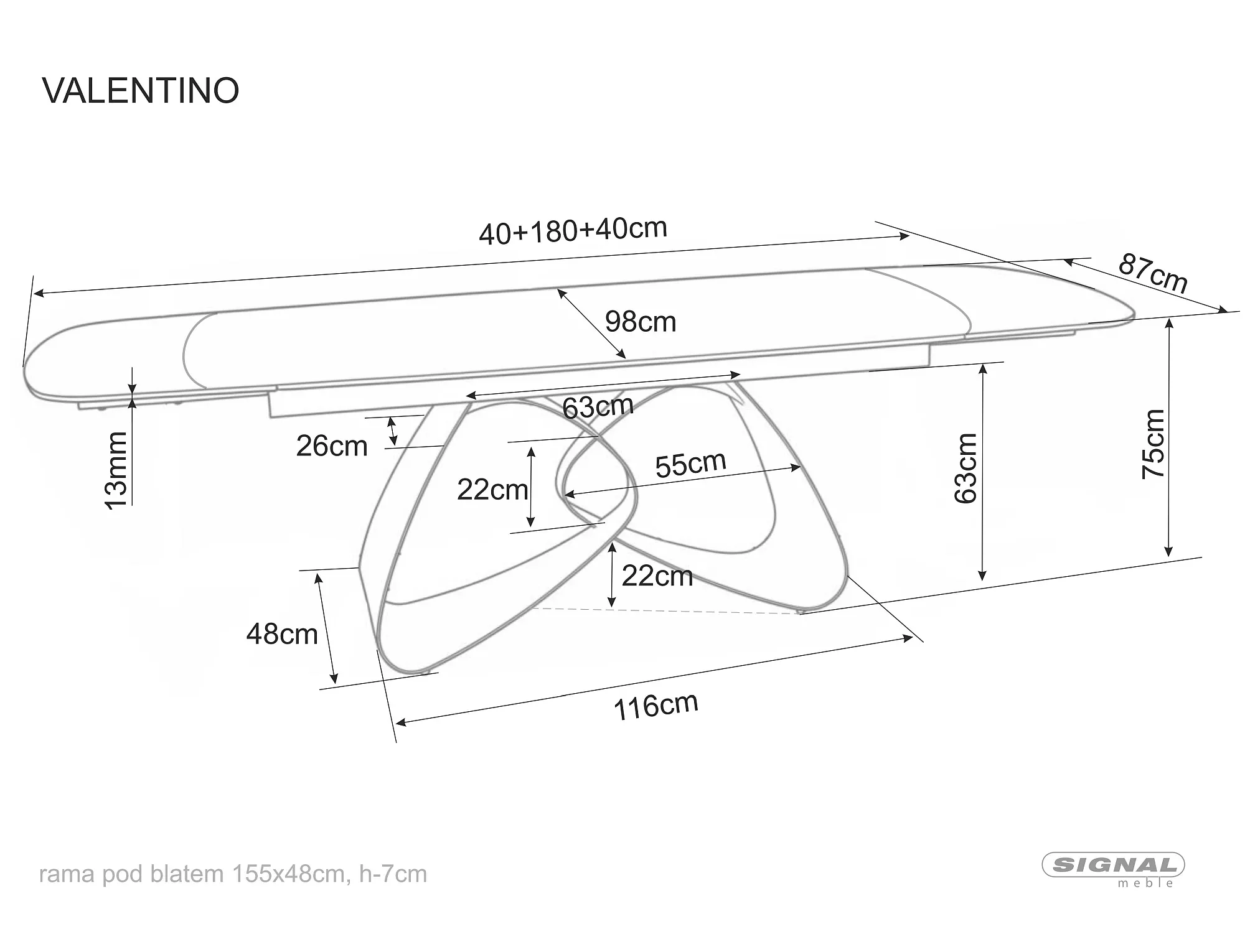 Stół valentino ceramic