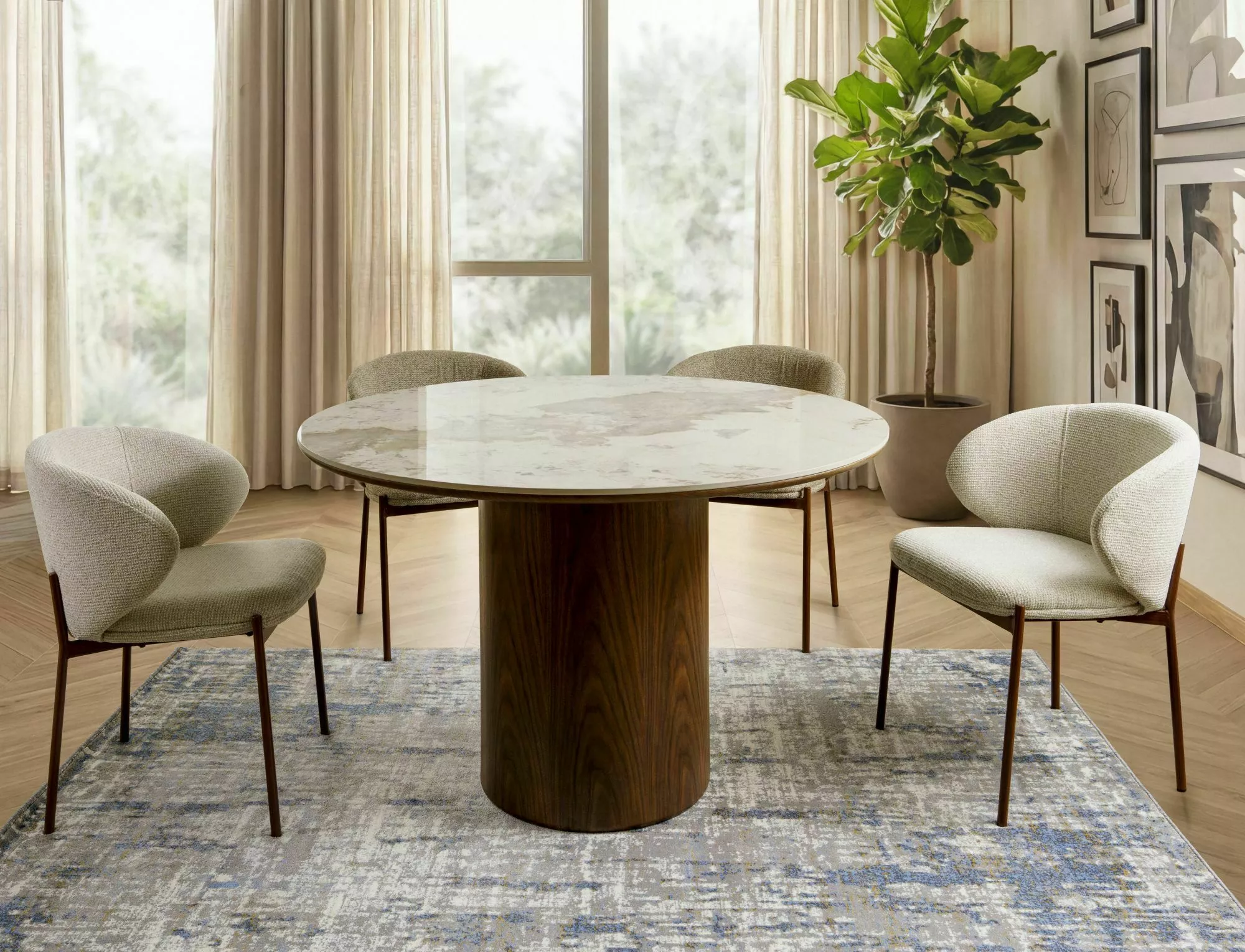 Stół rondo ceramic