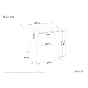 Stół rion fi90