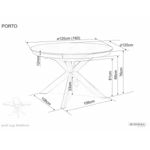 Stół porto ceramic