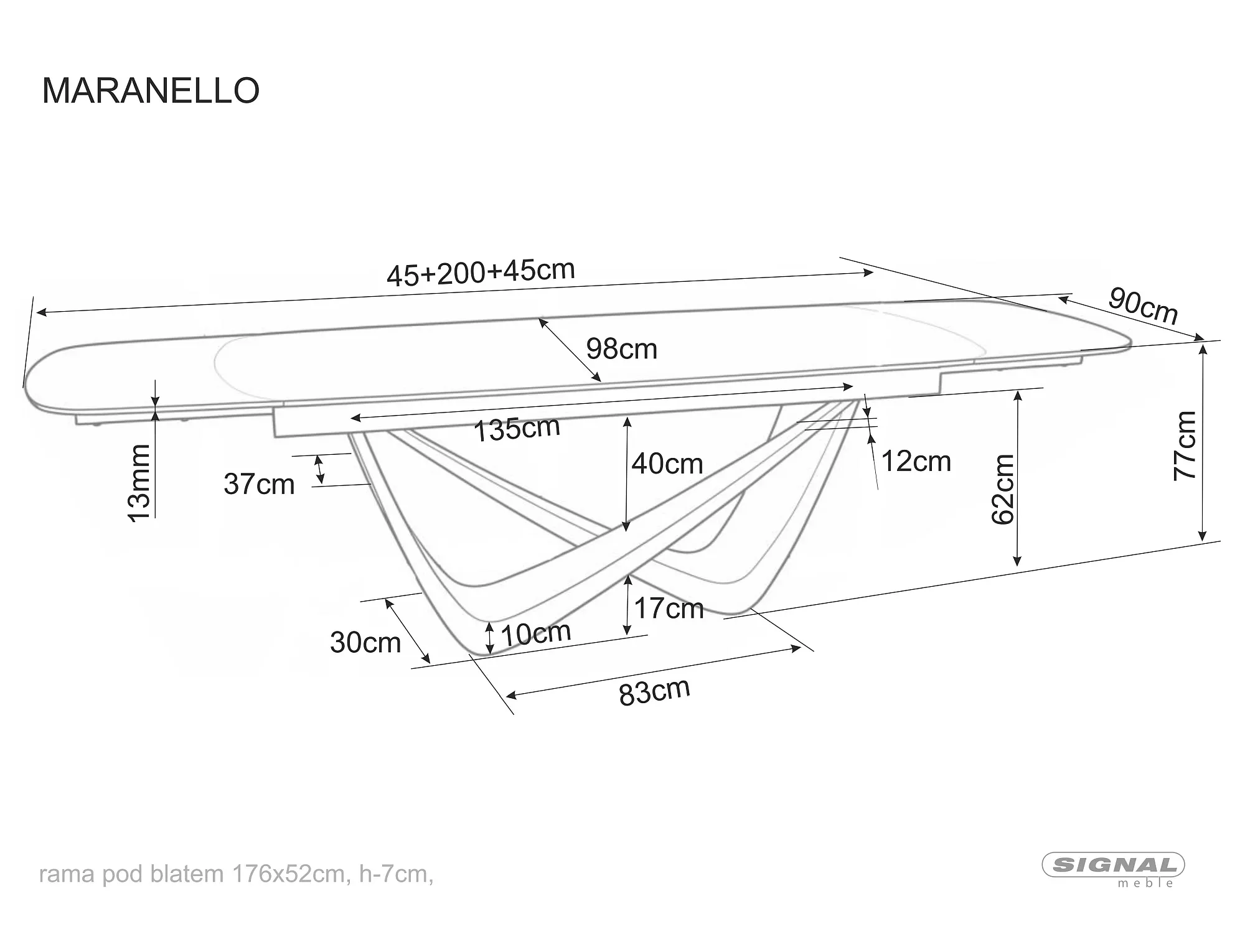 Stół maranello ceramic