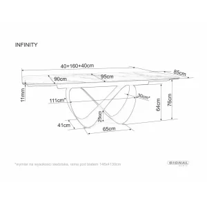 Stół infinity ceramic
