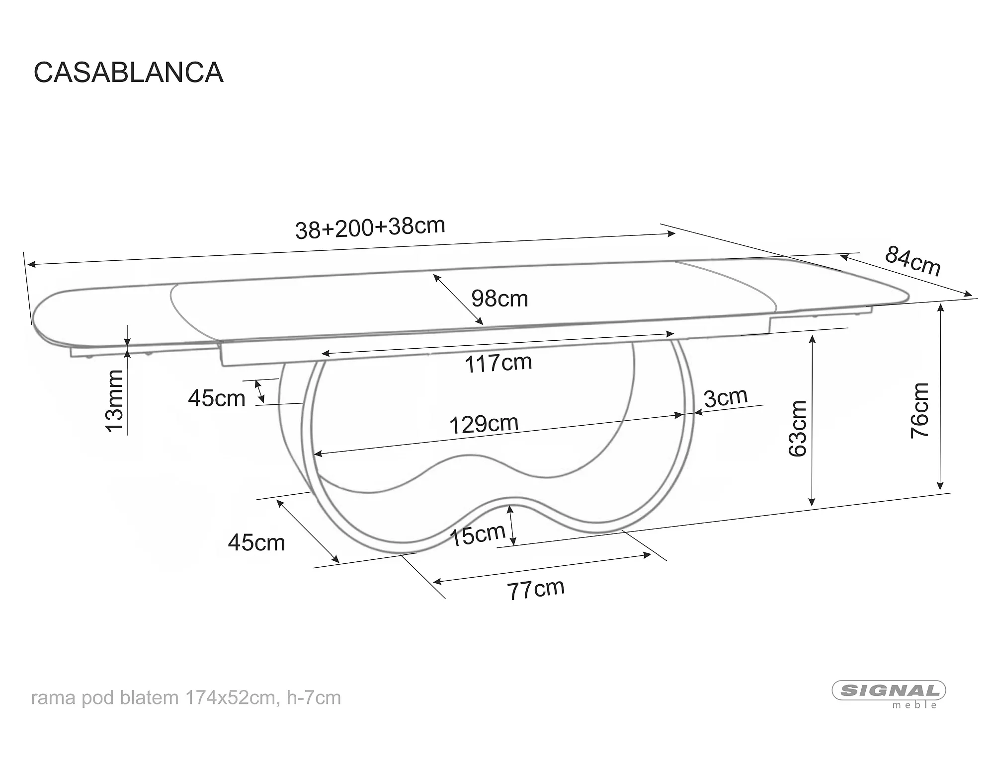 Stół casablanca ceramic