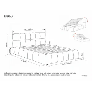 łóżko parma velvet