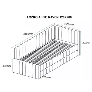 łóżko alfie raven