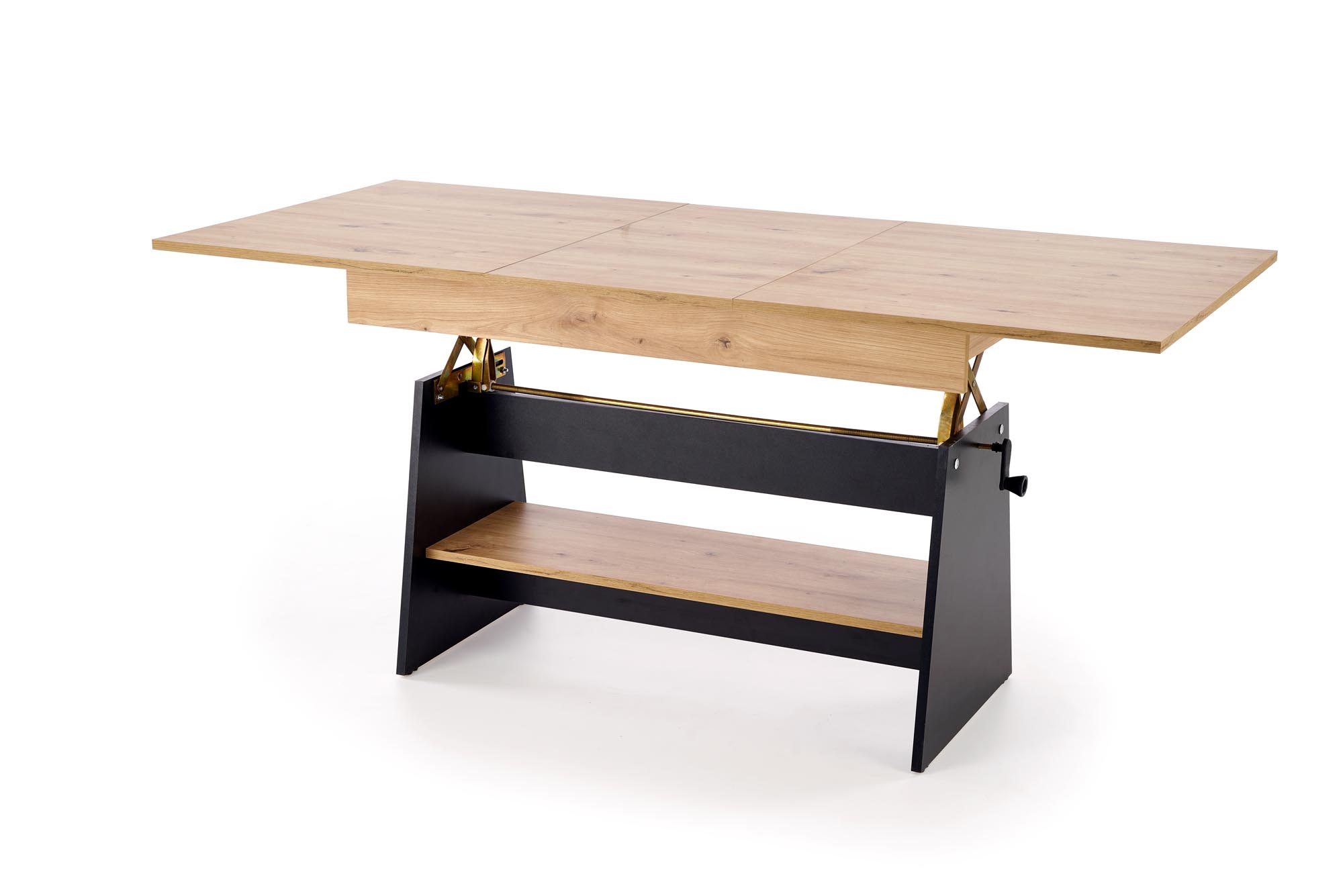 ERIKA ławostół rozkładany dąb artisan / czarny