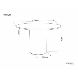 Stół rondo ceramic