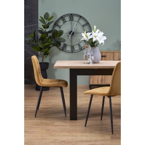 BAGIO stół rozkładany 120-160/80 cm dąb artisan/czarny