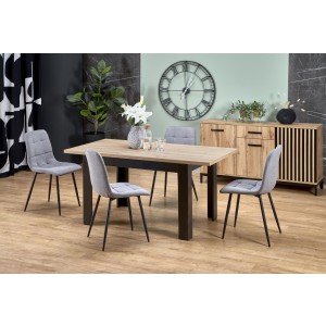 BAGIO stół rozkładany 120-160/80 cm dąb artisan/czarny