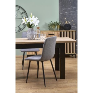 BAGIO stół rozkładany 120-160/80 cm dąb artisan/czarny
