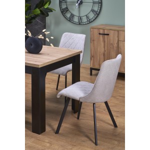 BAGIO stół rozkładany 120-160/80 cm dąb artisan/czarny