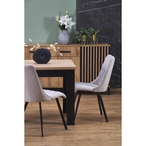 BAGIO stół rozkładany 120-160/80 cm dąb artisan/czarny