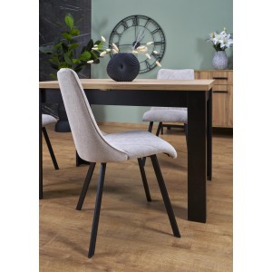 BAGIO stół rozkładany 120-160/80 cm dąb artisan/czarny
