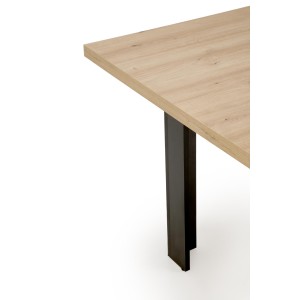 BAGIO stół rozkładany 120-160/80 cm dąb artisan/czarny