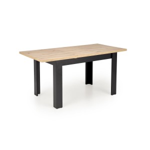 BAGIO stół rozkładany 120-160/80 cm dąb artisan/czarny