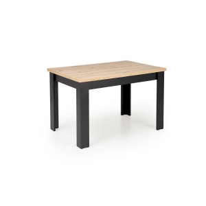 BAGIO stół rozkładany 120-160/80 cm dąb artisan/czarny