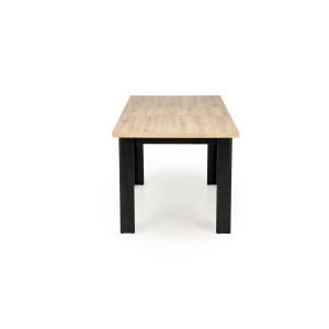BAGIO stół rozkładany 120-160/80 cm dąb artisan/czarny