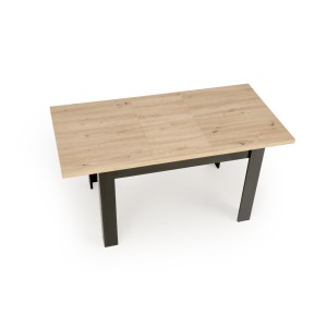 BAGIO stół rozkładany 120-160/80 cm dąb artisan/czarny
