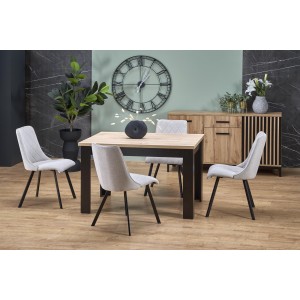 BAGIO stół rozkładany 120-160/80 cm dąb artisan/czarny